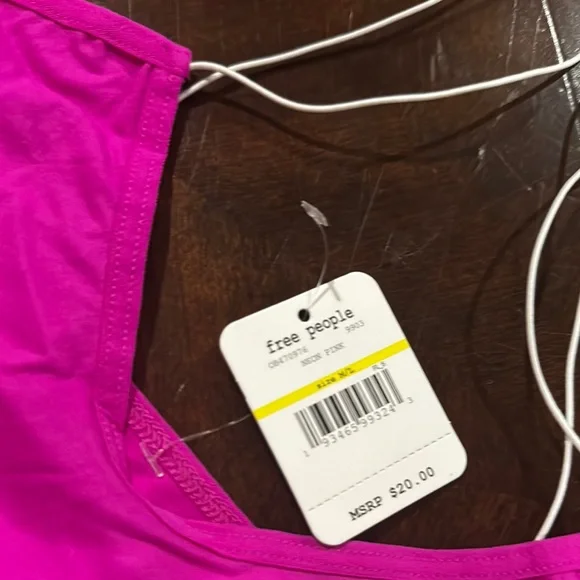 Free People Brami Sony STP SMLS Neon Pink - Picture 3 of 4